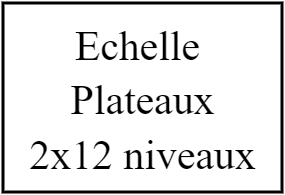 SELF- Echelle plateaux 2x12 niveaux 930x630