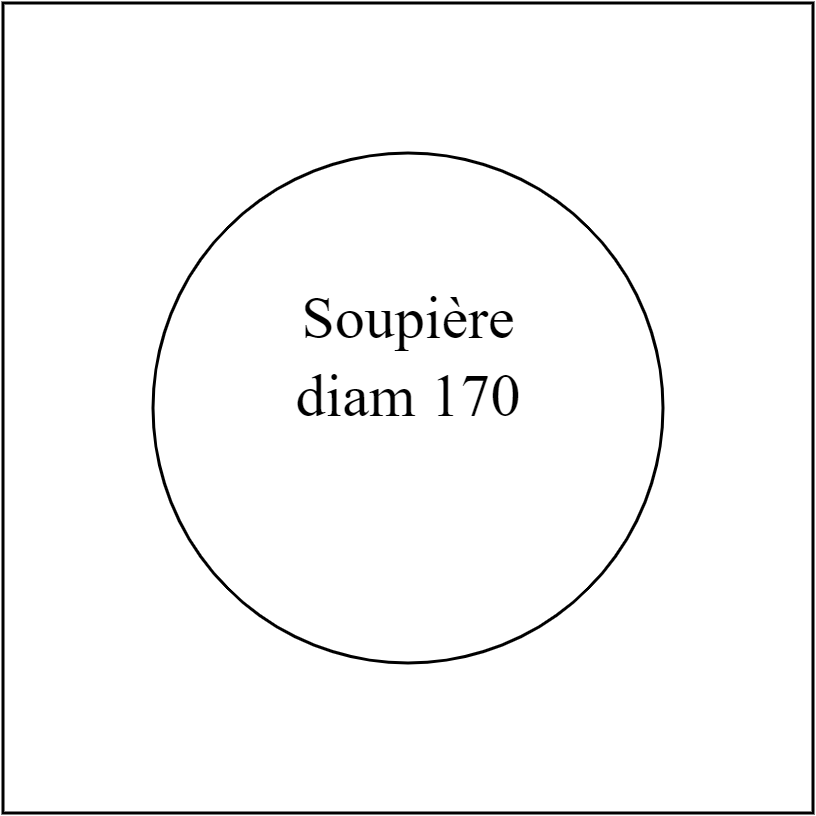 Soupière diam 170
