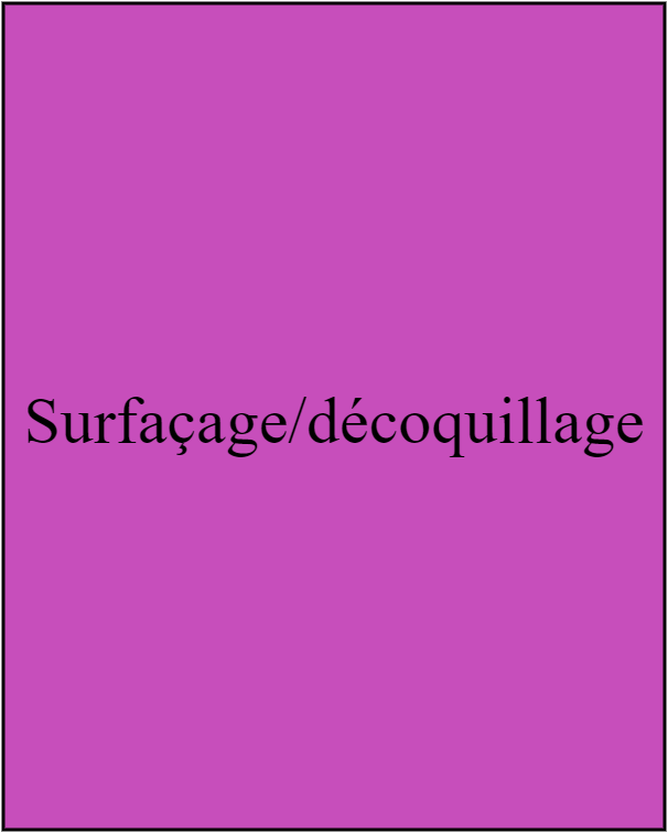 Surfaçage/décoquillage
