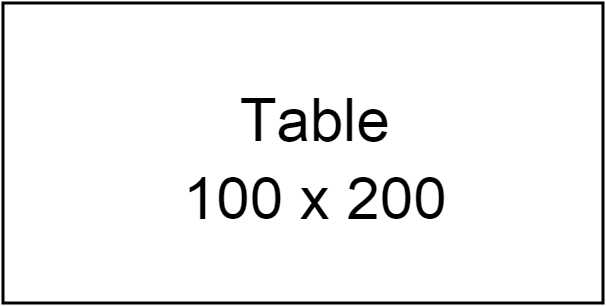 Table 100 * 200