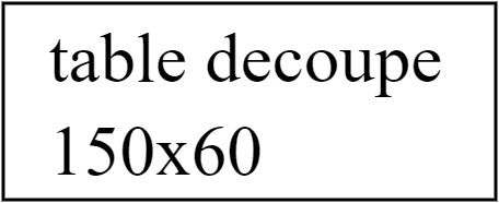 table 150x60