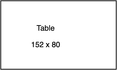Table 152 x 80