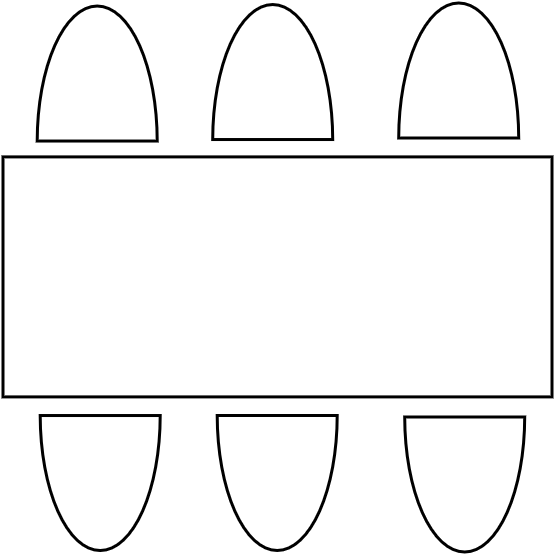 TABLE 170 X 80 6 PAX