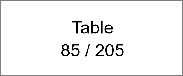 Table 85 * 205