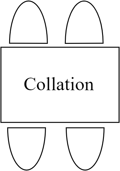 Table 4 - 6  pers. 80 x 125 cm