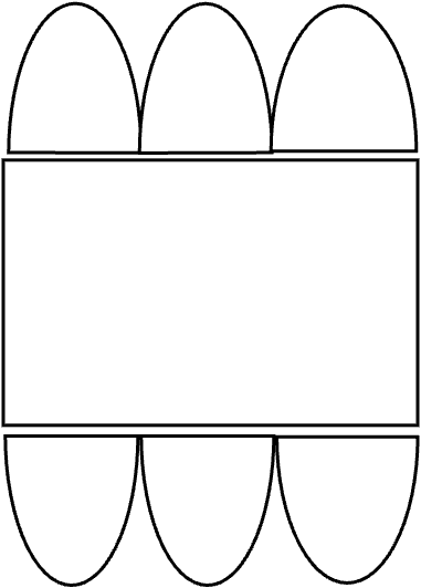 Table 4 - 6  pers. 80 x 125 cm