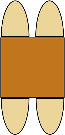 Table 4 - 6 pers. 80 x 75 cm