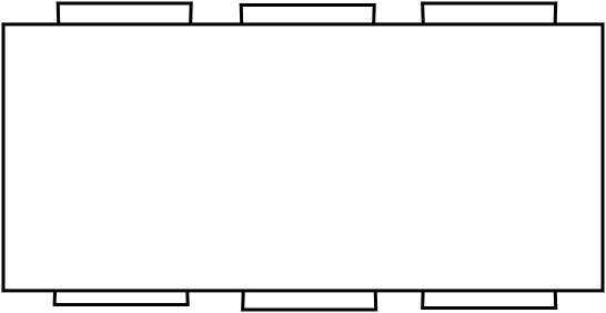 Table 6 - 8 pers  180 x 80 cm