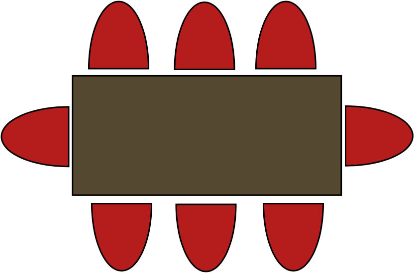 Table 6 - 8 pers  180 x 80 cm