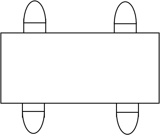 Table 6 - 8 pers  180 x 80 cm