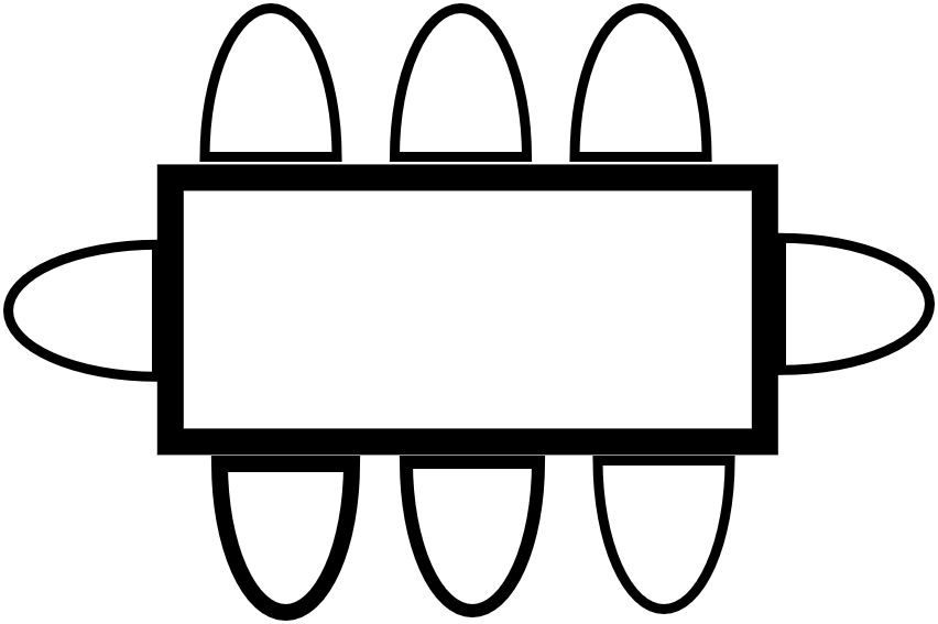 Table 6 - 8 pers  180 x 80 cm
