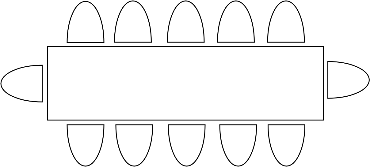 Table 6 - 8 pers  180 x 80 cm
