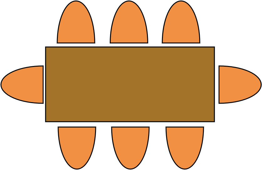 Table 6 - 8 pers  180 x 80 cm