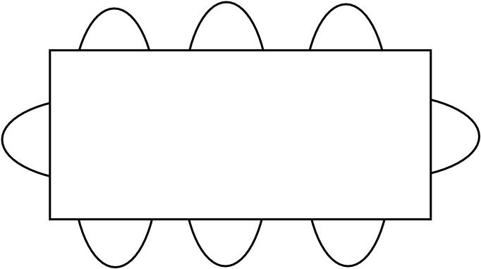 Table 6 - 8 pers  180 x 80 cm