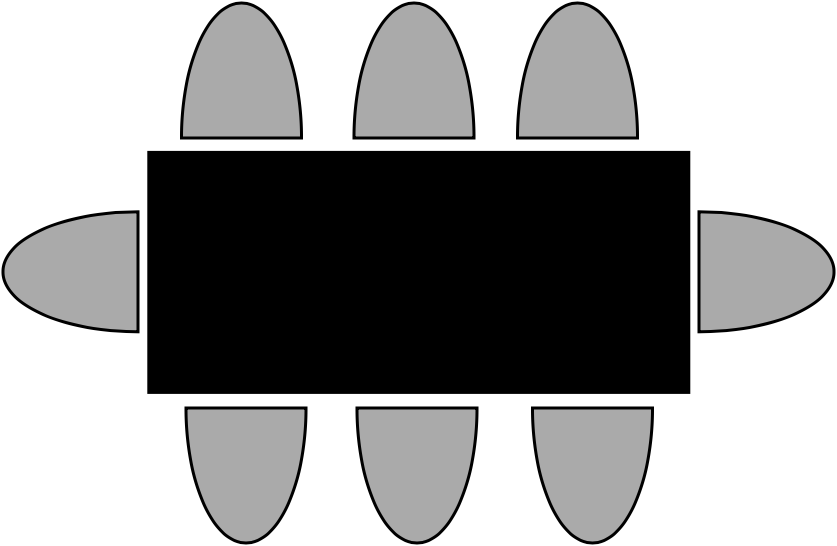 Table 6 - 8 pers  180 x 80 cm
