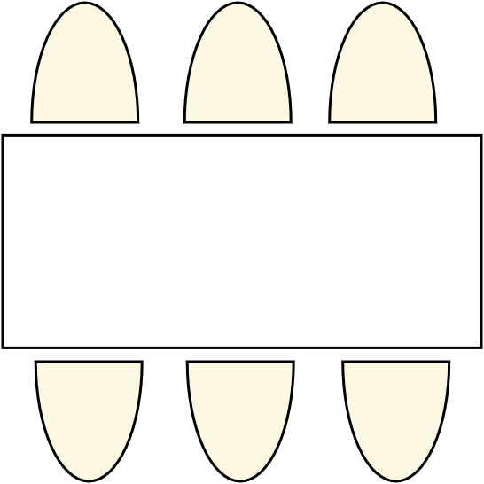 Table 6 - 8 pers  180 x 80 cm