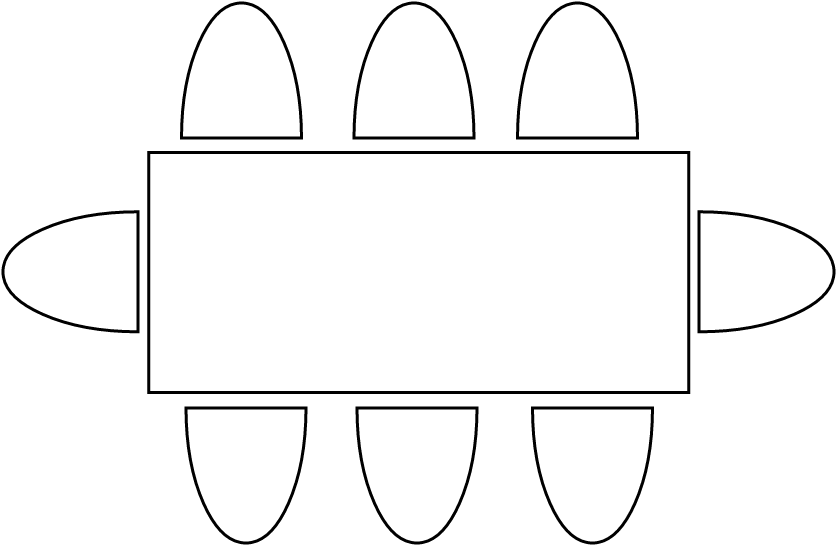 Table 6 - 8 pers  180 x 80 cm TOUL