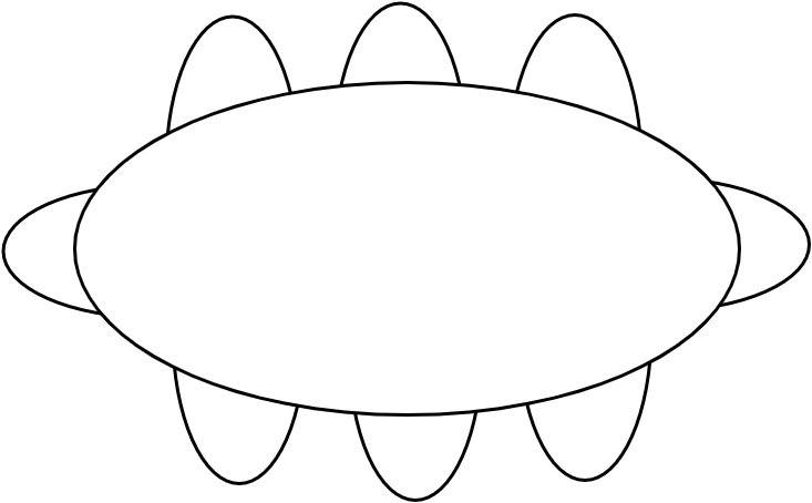 Table 6 - 8 pers  200 x 100 cm