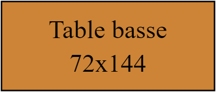 Table basse 72x144