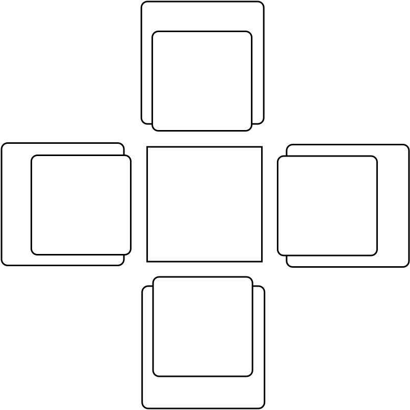 Table carre+ 4 fauteuils