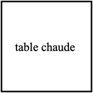 table chaude