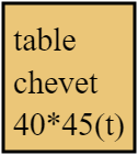 table chevet 39,5 *45(tiroir)