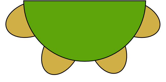 table demi lune diam 160 cm