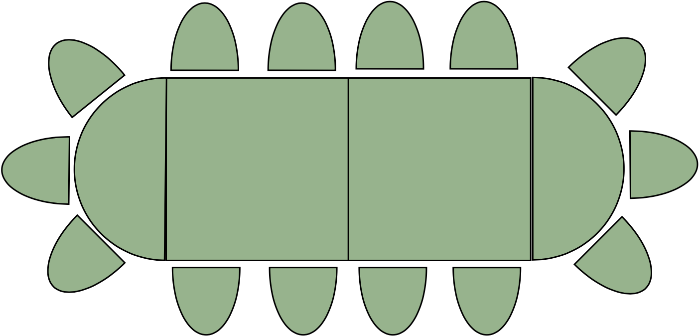 Table des mariés 14pers