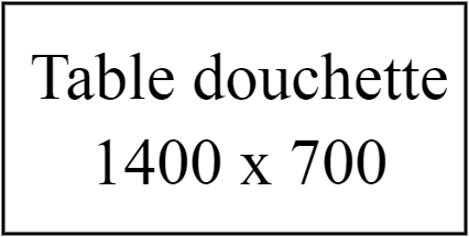 Table Douchette 140x70