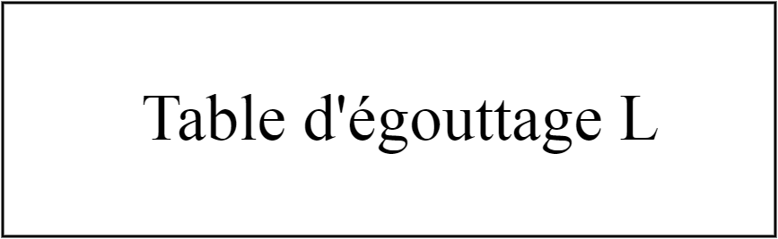 table d'égouttage L