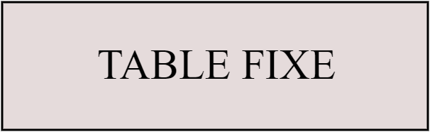 TABLE FIXE