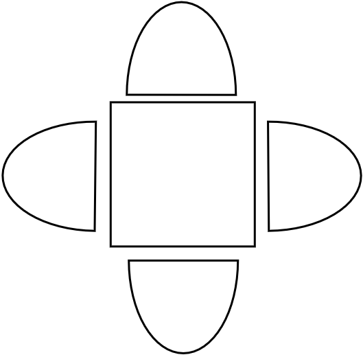 Table haute 4 pers. 70x70