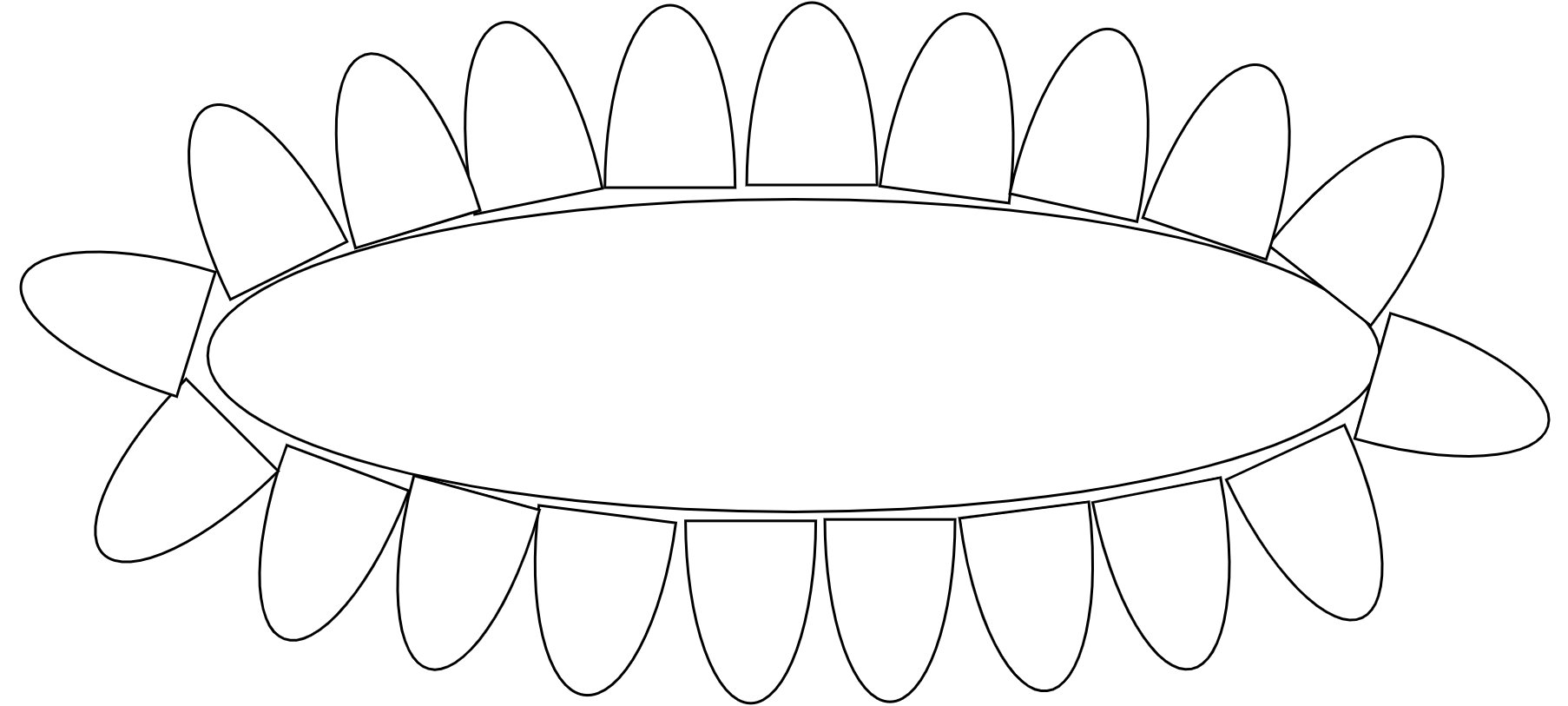Table honneur 20 pers  500 x 120 cm 2