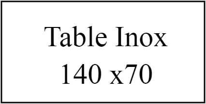 Table Inox 140x70