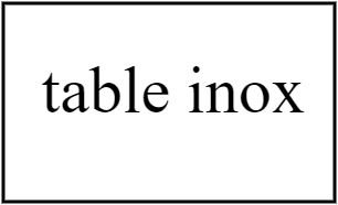 table inox 60x100