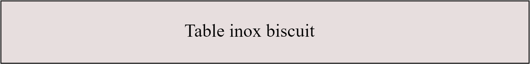 Table inox biscuit
