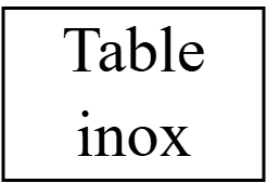 Table inox