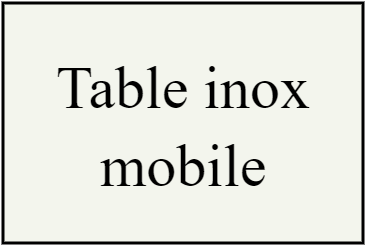 Table inox mobile 800x1200