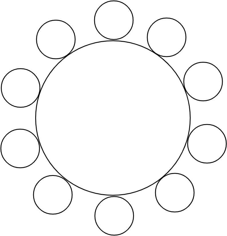 Table Ø180 pour 10PAX