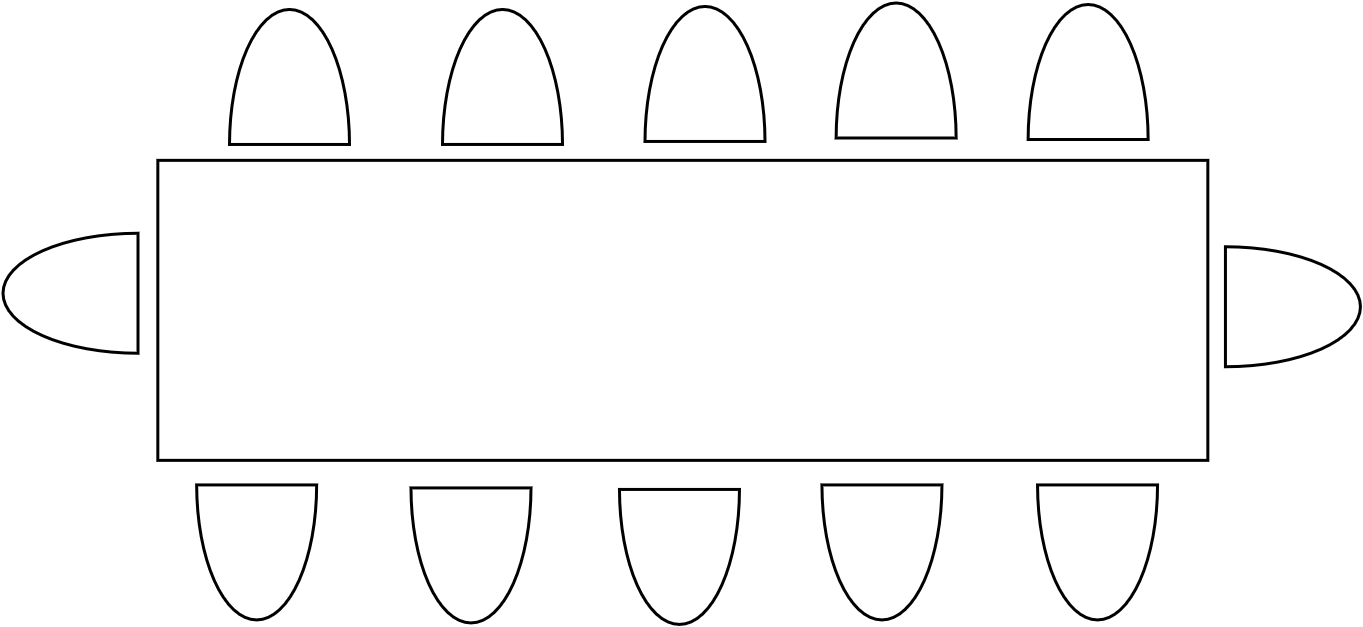 Table 12 pax  350 x 100 cm