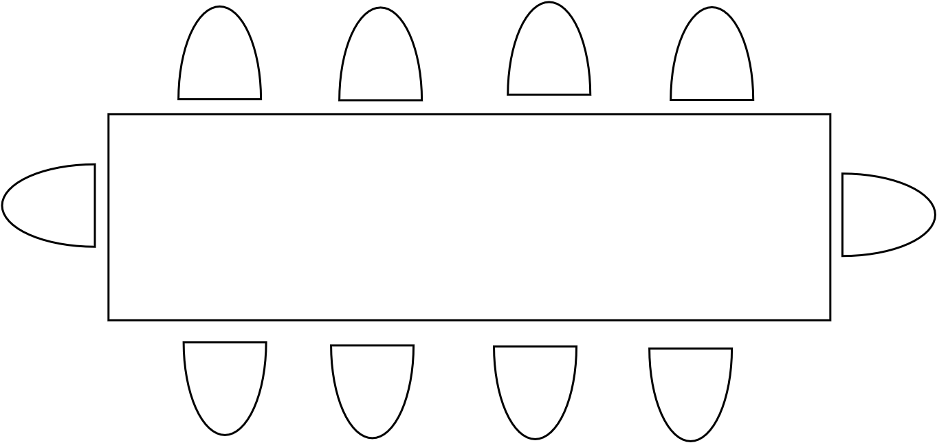 Table 10 pax  350 x 100 cm