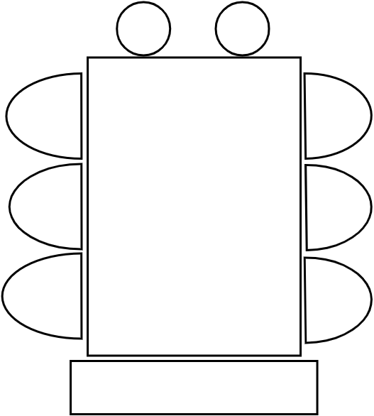 Table 6 pers. 110 x 140 cm
