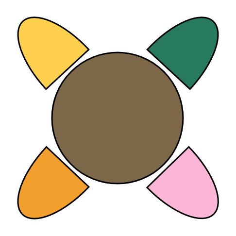 Table 4 pers. 120 x 120 cm