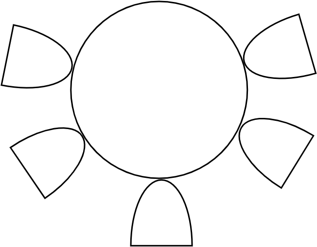 Table 5 pers.121 X 121 cm