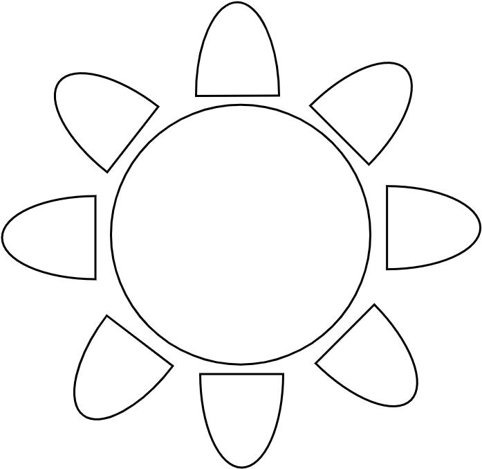 Table 8 pers.125 X 125 cm