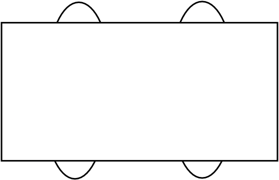 Table 6 pers  180 x 90 cm