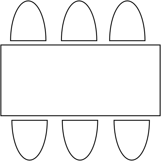 Table 6 pers  180 x 80 cm