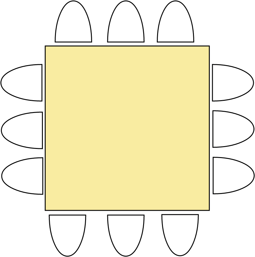 Table 12 pers 180x180