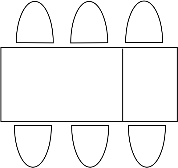 Table  6  pers. 80 x 190 cm
