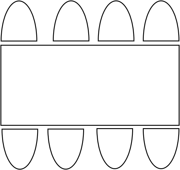 Table 8 pers  200 x 90 cm